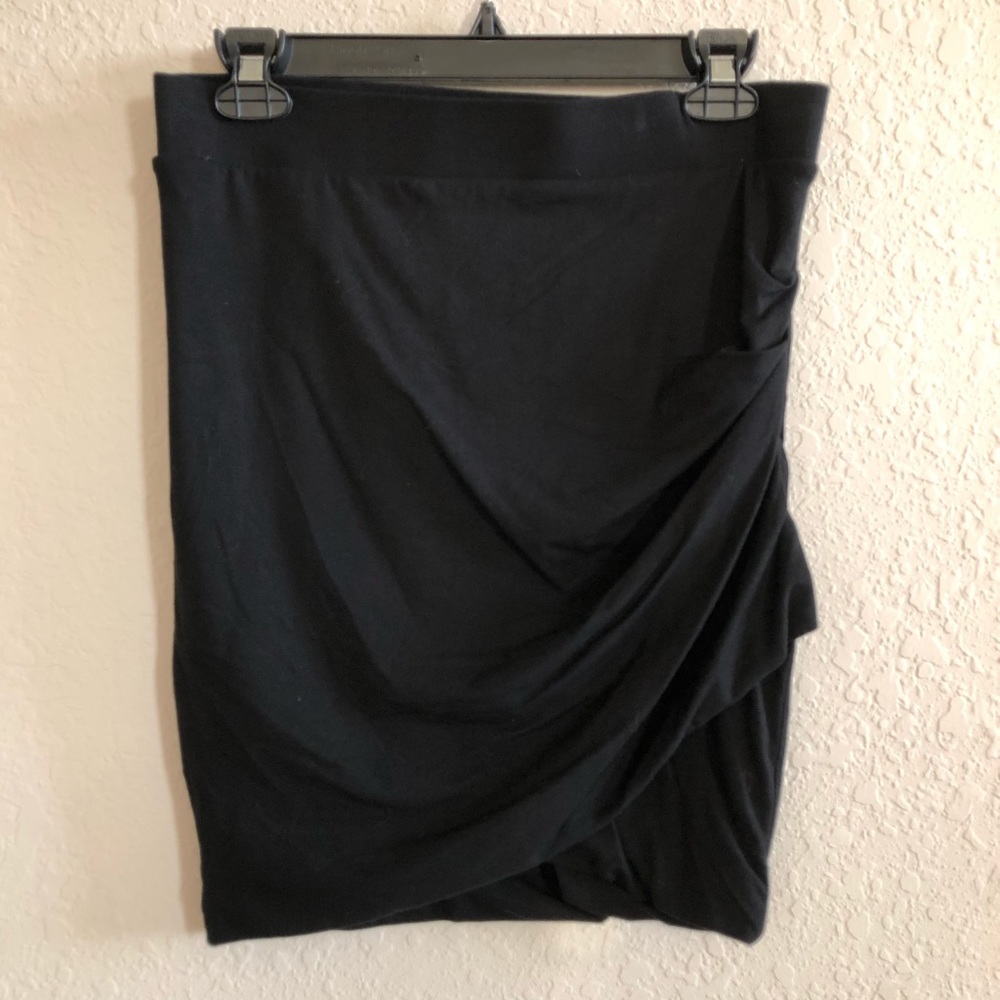 High Waisted Skirt with Ruching Detail
